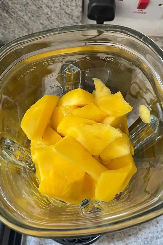 Mango in the blender
