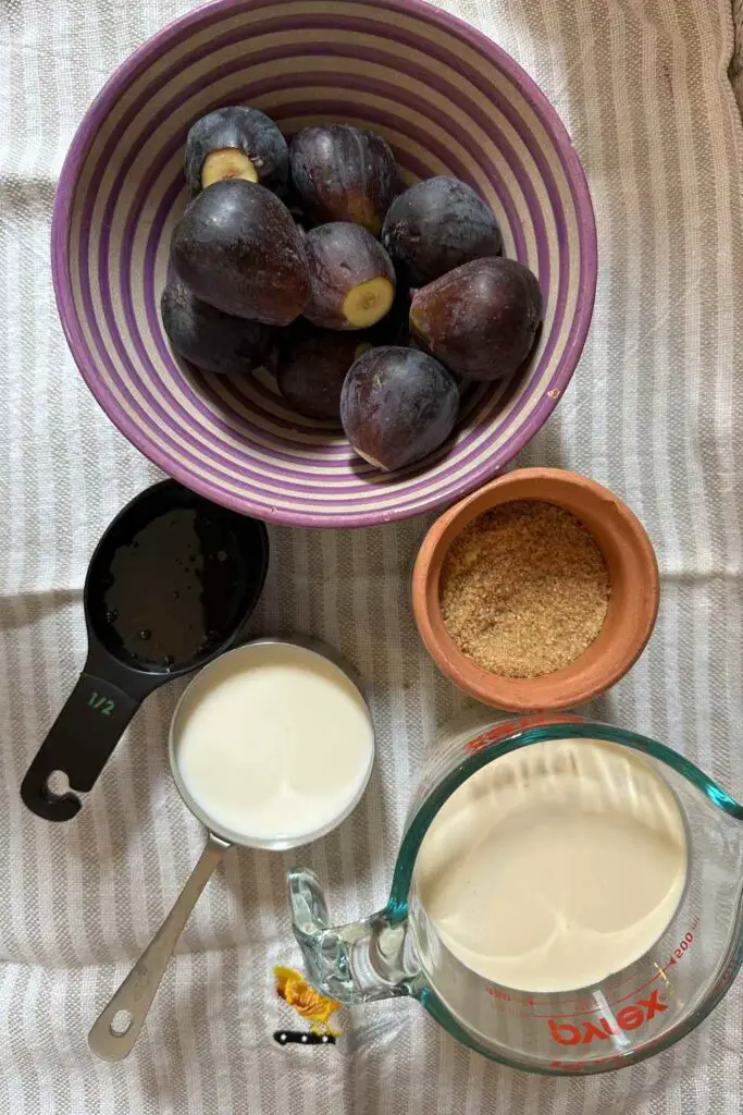 Fig and Honey Ice Cream Ingredients