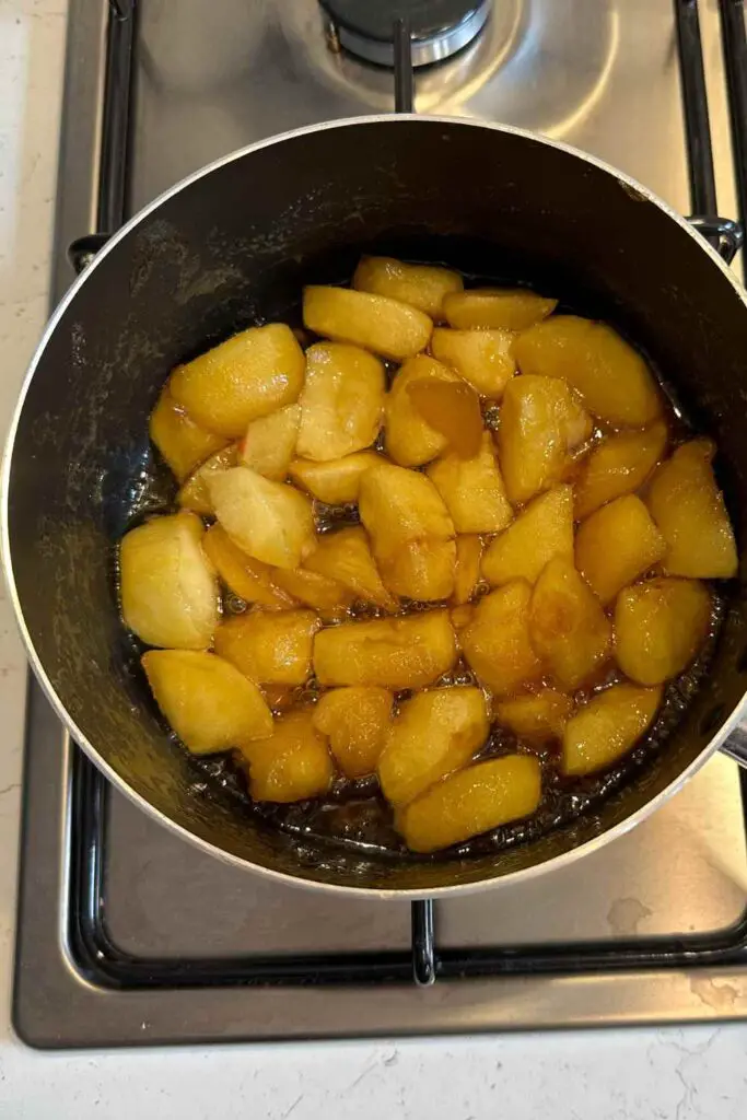 Cooked Apples for Caramel Apple Ice Cream