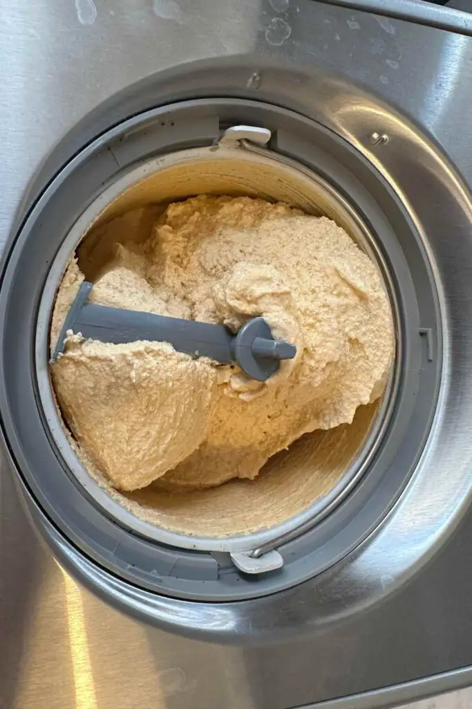 Pumpkin Ice Cream in the machine